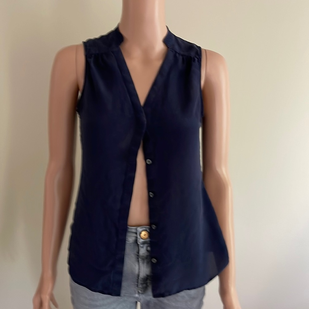 Banana Republic Silk blue sleeveless size XS